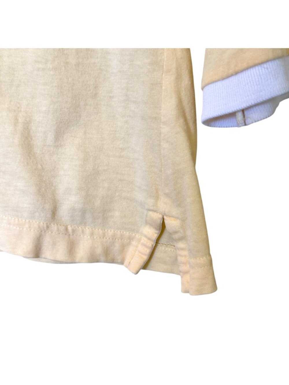 Abercrombie & Fitch Women’s Size L Polo Shirt Yellow Cotton Long Sleeves Y2K - Picture 8 of 11